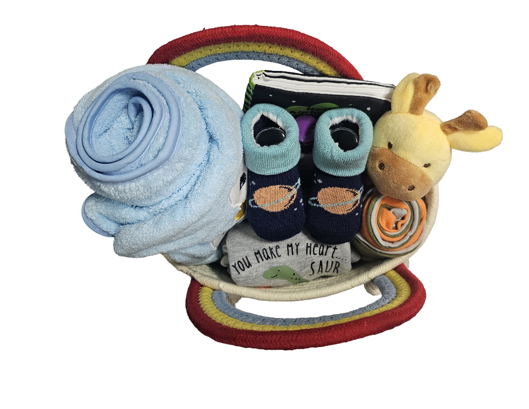 Baby Boy Gift Basket - You Make My Heart Saur (1 Set Only)