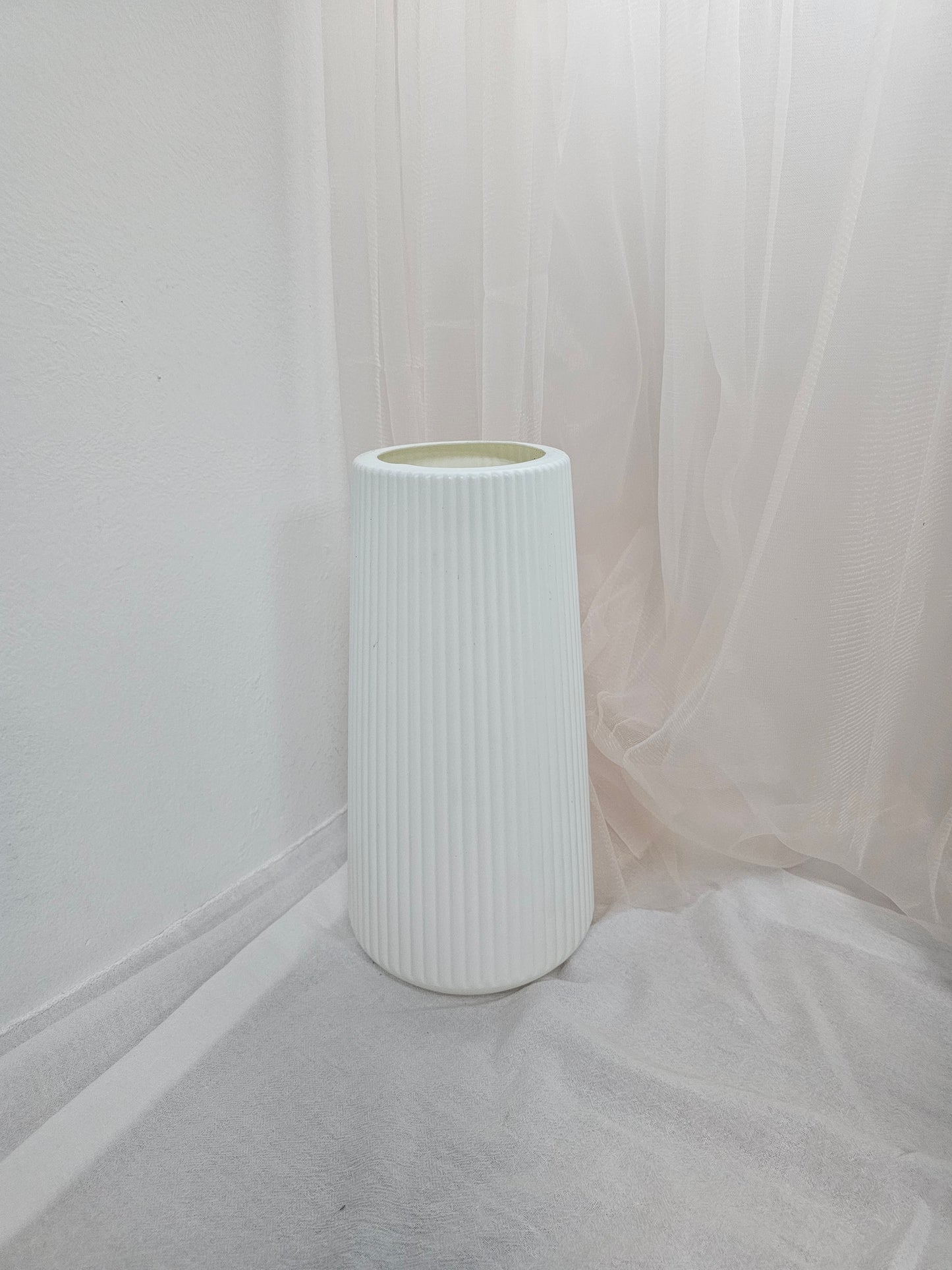 Fluted Plastic Vases