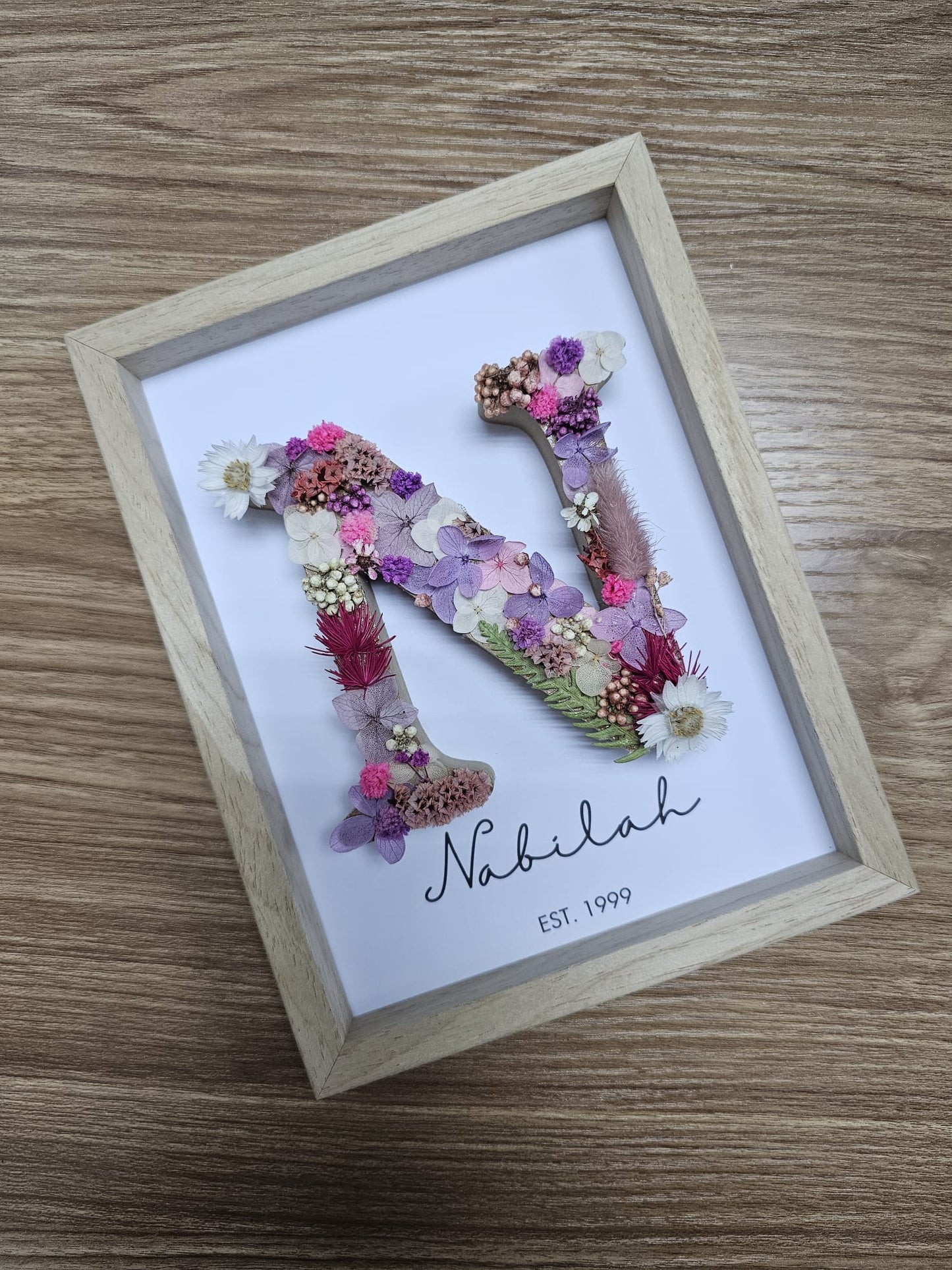 Floral Letter Frame (With Wordings)