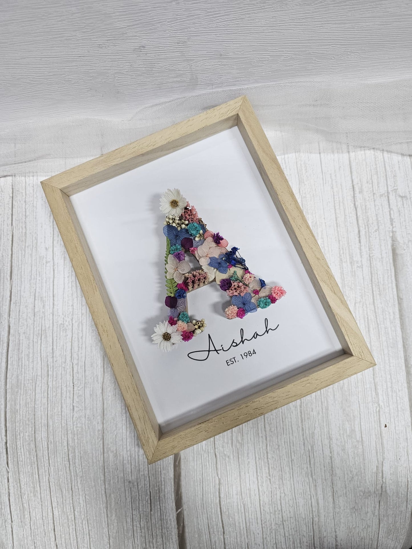 Floral Letter Frame (With Wordings)