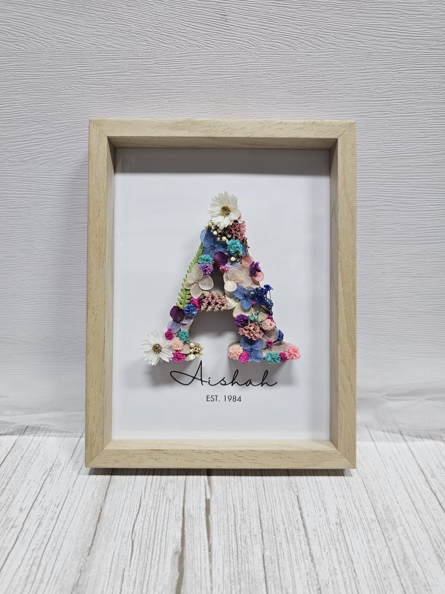 Floral Letter Frame (With Wordings)