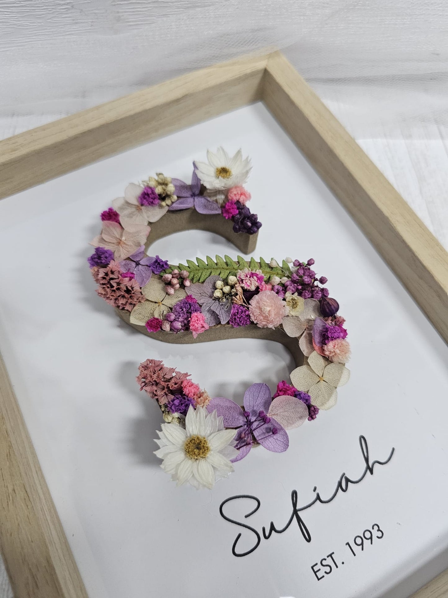Floral Letter Frame (With Wordings)
