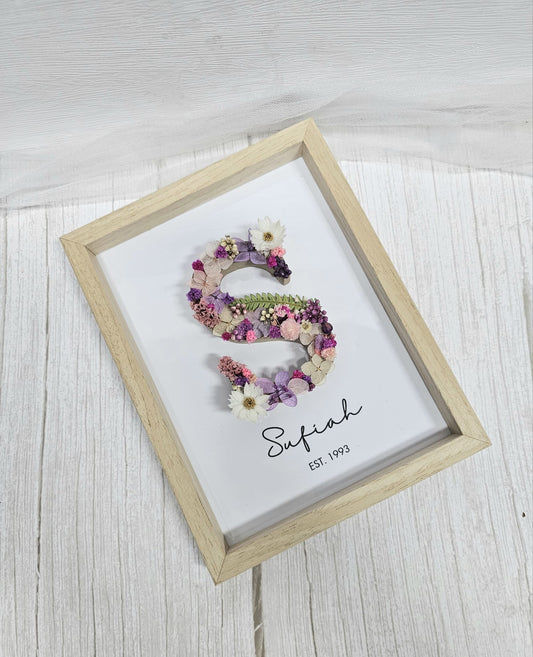 Floral Letter Frame (With Wordings)