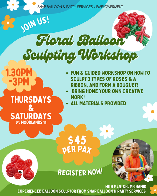 Floral Bouquet Balloon Sculpting Workshop (Introductory)