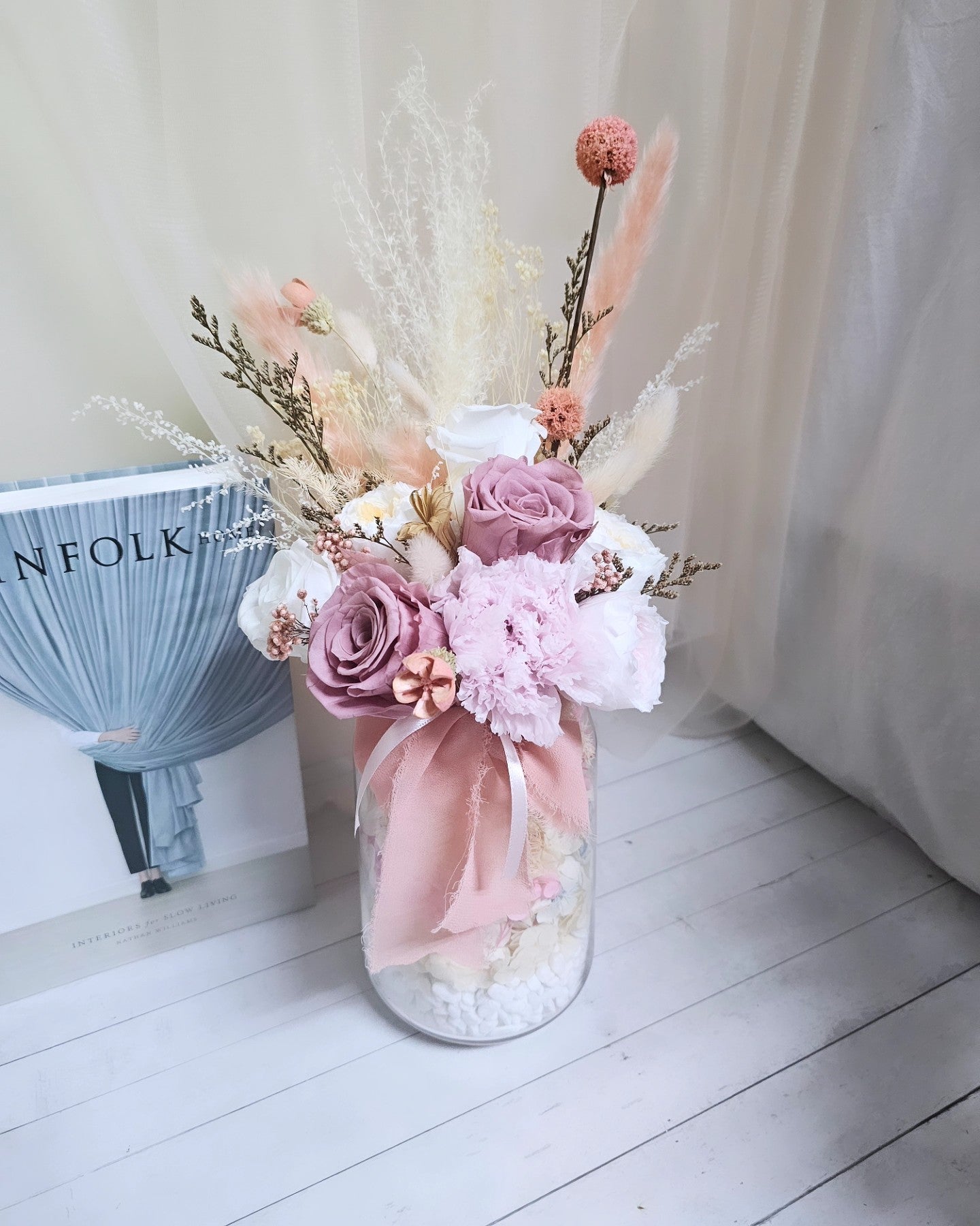 Peachy Blossoms in a Jar
