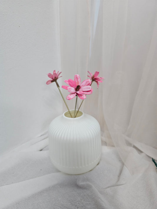 Fluted Plastic Vases