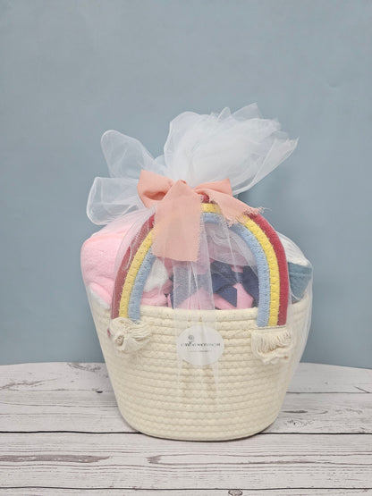 Baby Girl Gift Basket - Flowers & Butterflies (1 Set Only)