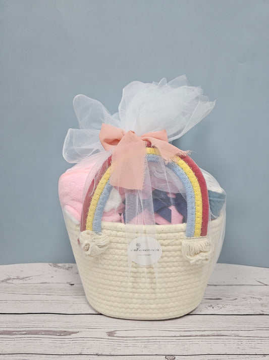 Baby Girl Gift Basket - Flowers & Butterflies (1 Set Only)