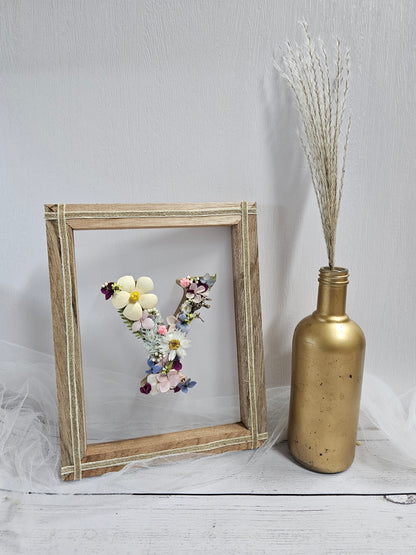 Floral Letter Frame (Rustic)