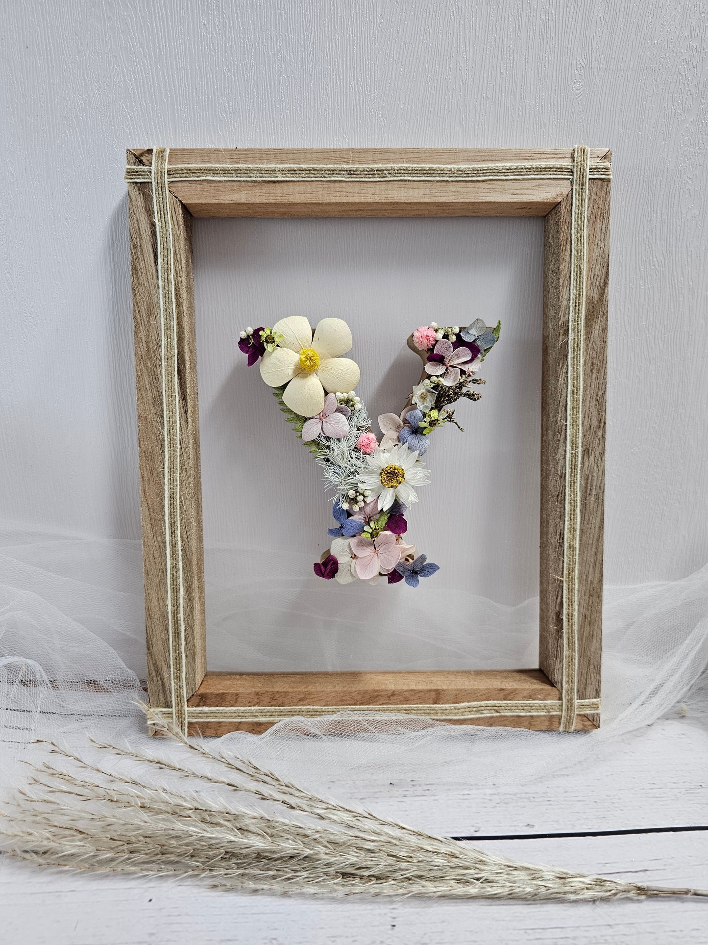 Floral Letter Frame (Rustic)