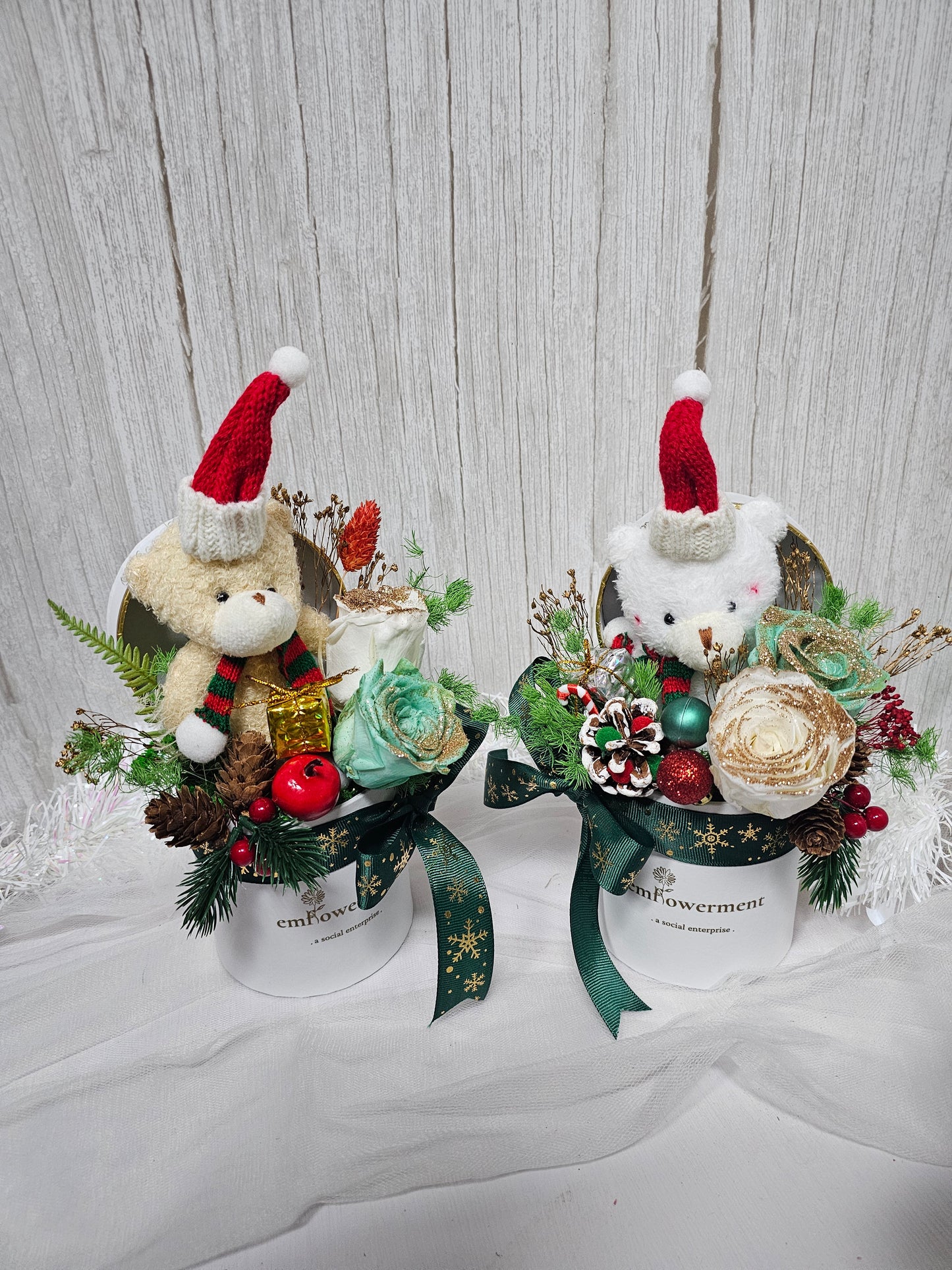 Merry Bear Christmas Bloom Box