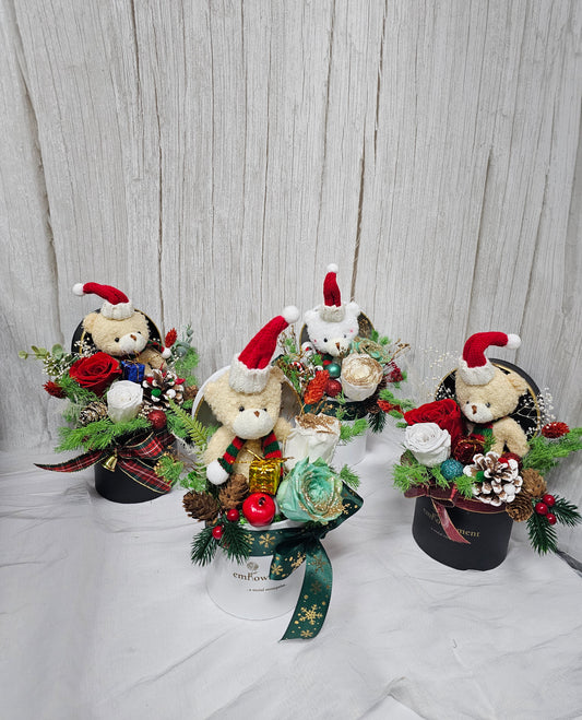 Merry Bear Christmas Bloom Box