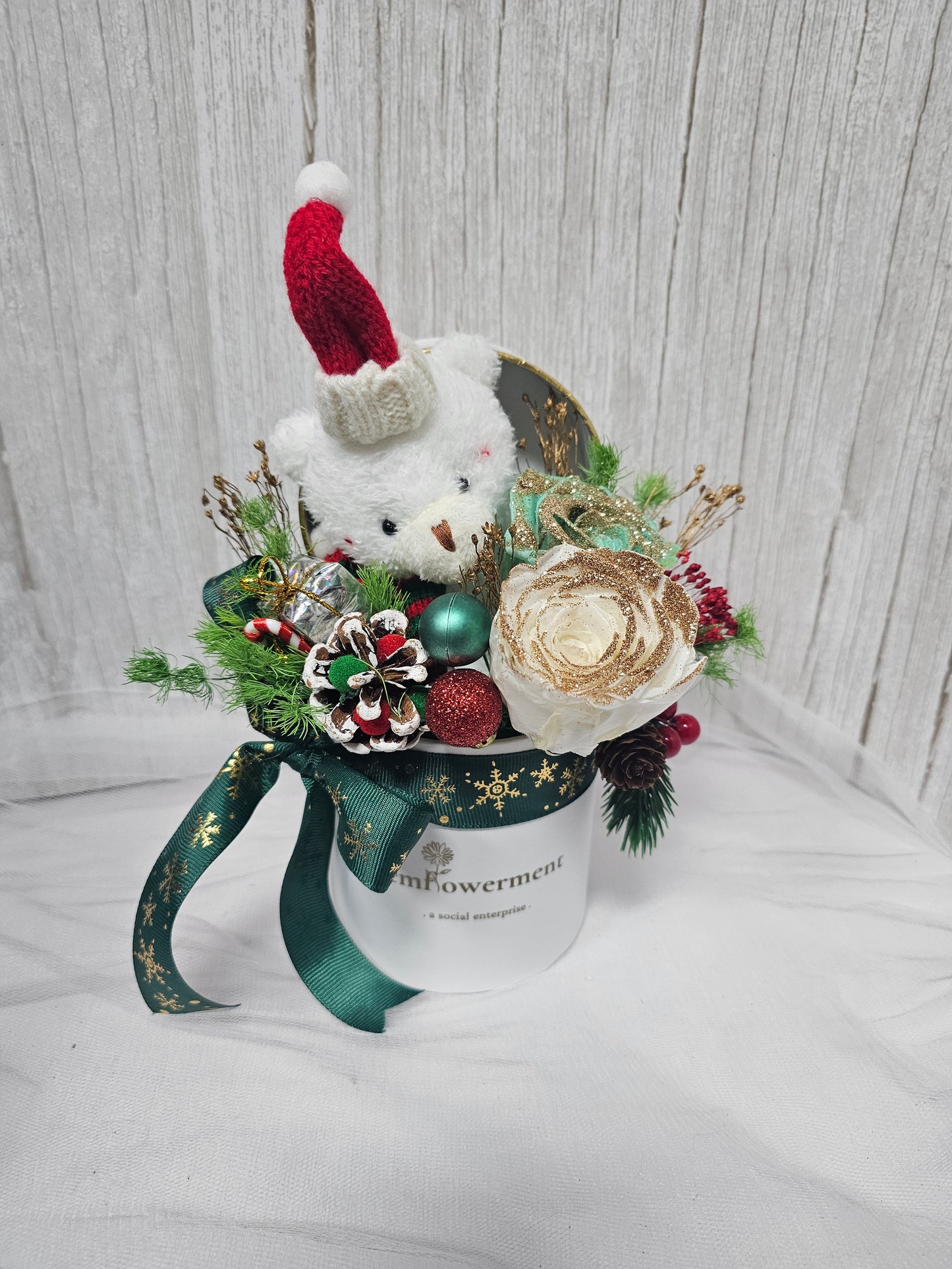 Merry Bear Christmas Bloom Box