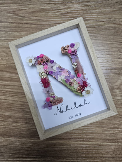 Floral Letter Frame (With Wordings)