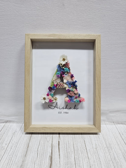 Floral Letter Frame (With Wordings)