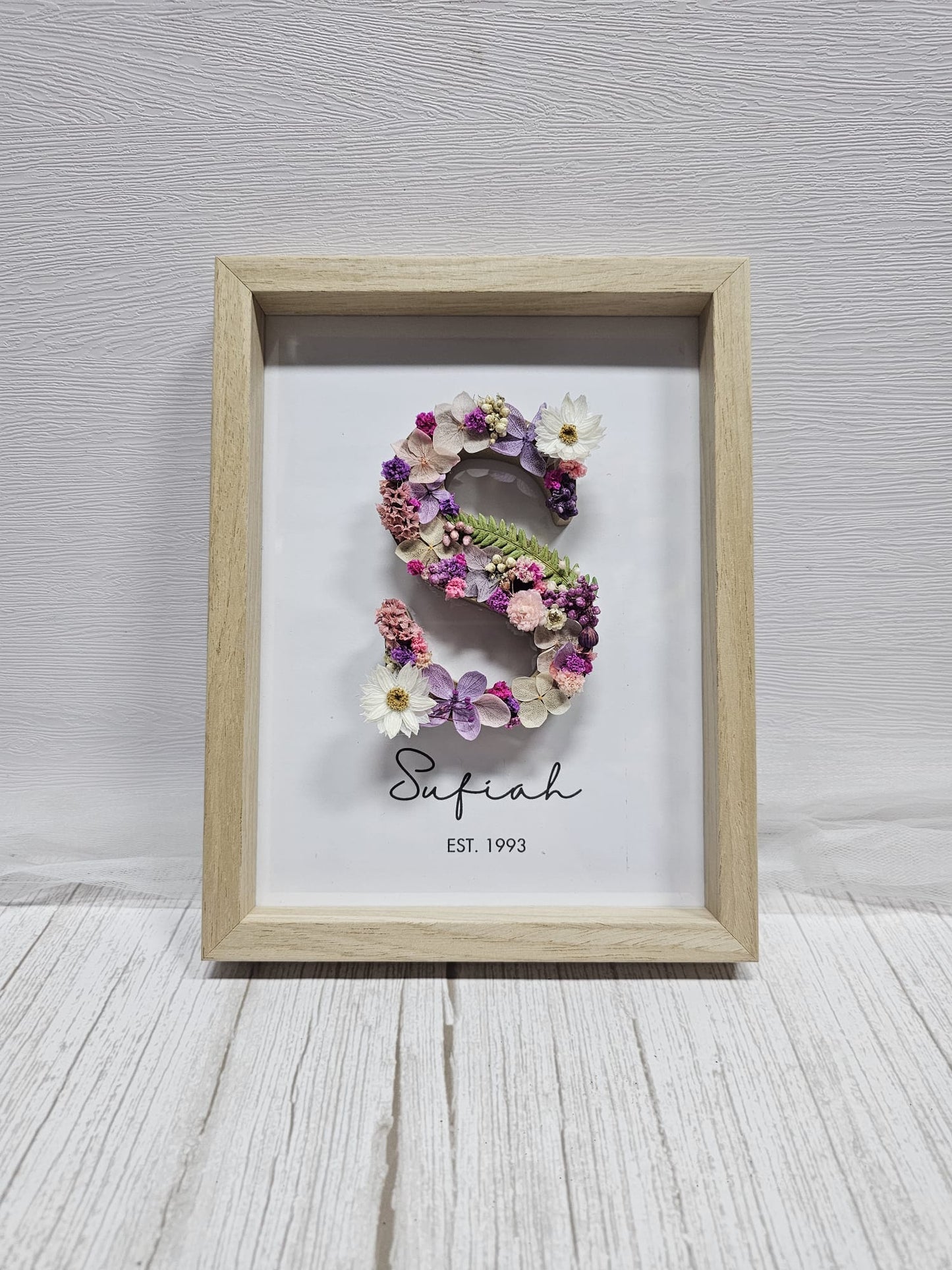 Floral Letter Frame (With Wordings)