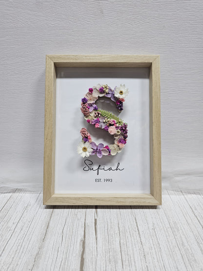 Floral Letter Frame (With Wordings)