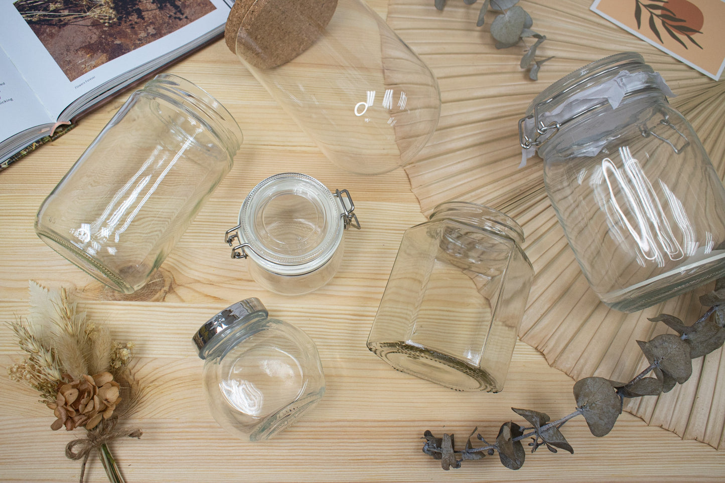 Glass Jars (In Various Shapes and Sizes)